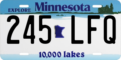 MN license plate 245LFQ