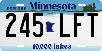 MN license plate 245LFT