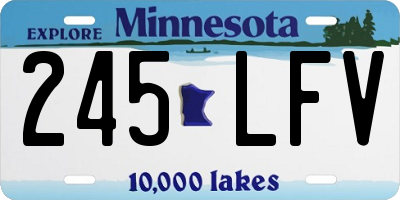 MN license plate 245LFV