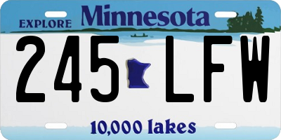 MN license plate 245LFW