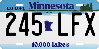 MN license plate 245LFX