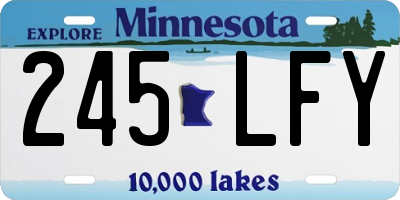MN license plate 245LFY