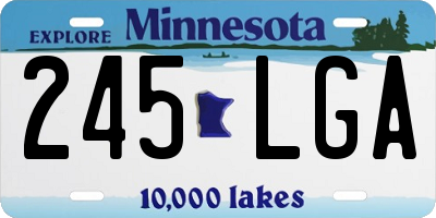 MN license plate 245LGA
