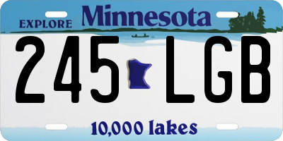 MN license plate 245LGB
