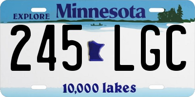 MN license plate 245LGC