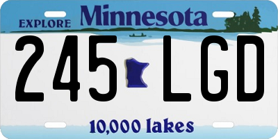 MN license plate 245LGD