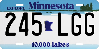 MN license plate 245LGG