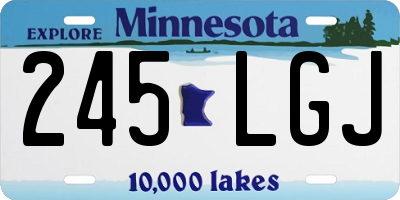 MN license plate 245LGJ