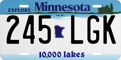 MN license plate 245LGK