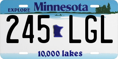 MN license plate 245LGL