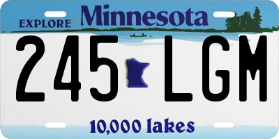 MN license plate 245LGM