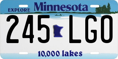 MN license plate 245LGO