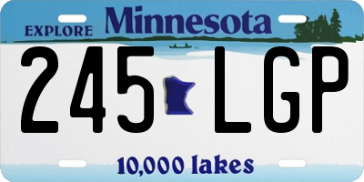 MN license plate 245LGP
