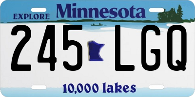 MN license plate 245LGQ