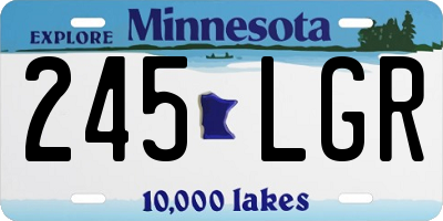 MN license plate 245LGR