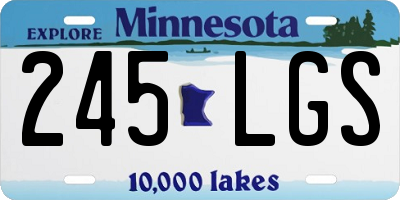 MN license plate 245LGS
