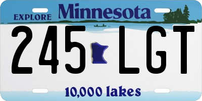 MN license plate 245LGT