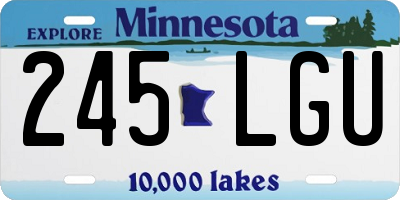 MN license plate 245LGU