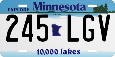MN license plate 245LGV