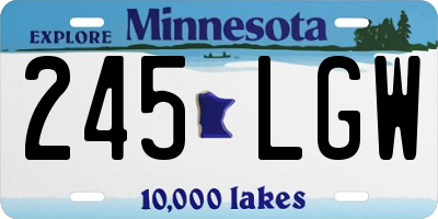 MN license plate 245LGW