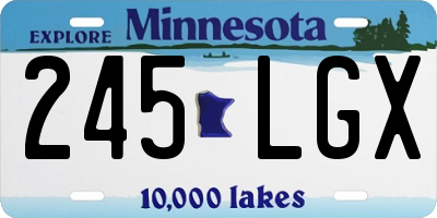 MN license plate 245LGX