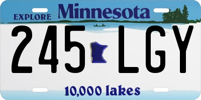 MN license plate 245LGY