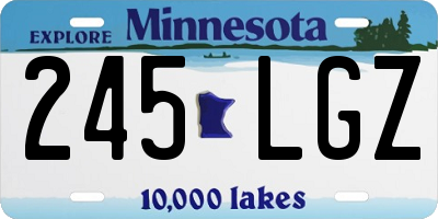 MN license plate 245LGZ