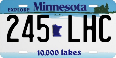 MN license plate 245LHC