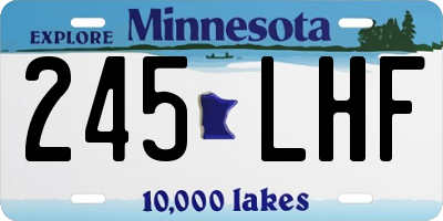 MN license plate 245LHF