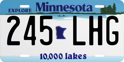 MN license plate 245LHG
