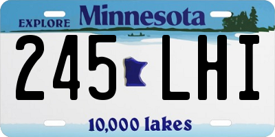 MN license plate 245LHI