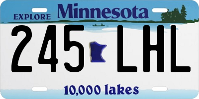MN license plate 245LHL