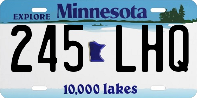 MN license plate 245LHQ