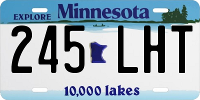 MN license plate 245LHT