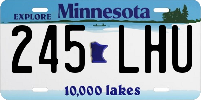MN license plate 245LHU