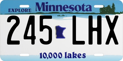 MN license plate 245LHX