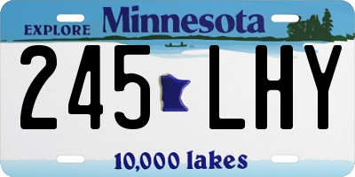 MN license plate 245LHY