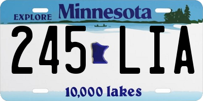 MN license plate 245LIA