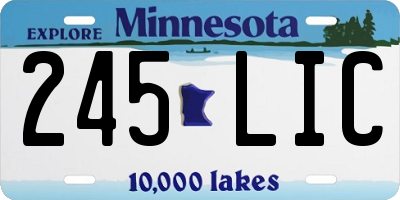 MN license plate 245LIC