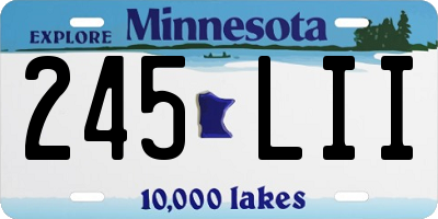 MN license plate 245LII