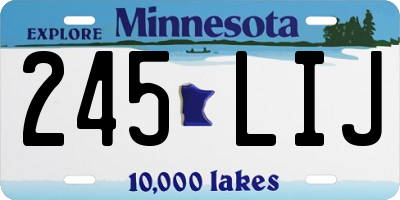 MN license plate 245LIJ