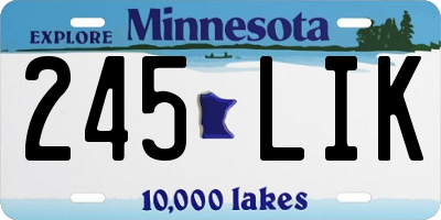 MN license plate 245LIK