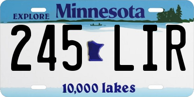 MN license plate 245LIR
