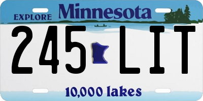 MN license plate 245LIT