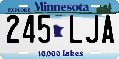 MN license plate 245LJA