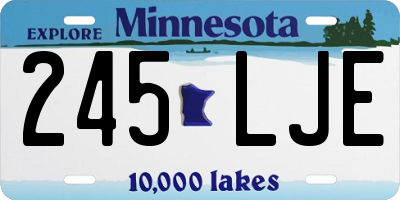 MN license plate 245LJE