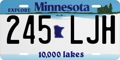 MN license plate 245LJH