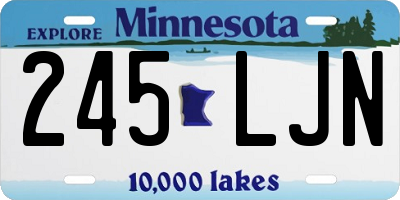 MN license plate 245LJN