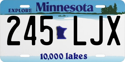 MN license plate 245LJX