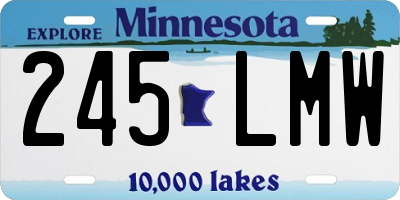 MN license plate 245LMW